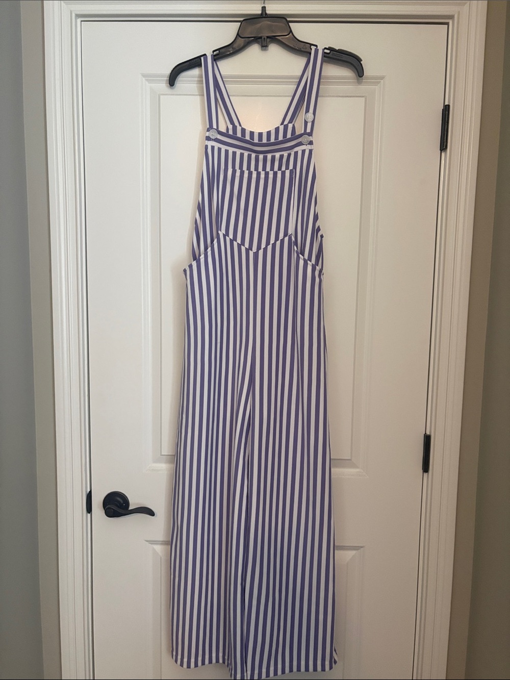HALARA Lavender and White Striped Jumpsuit